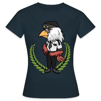 Piloten Pilot Fliegen Flugzeug Kapitän Vogel Flug - Frauen T-Shirt - Navy - Vorne - AI Model Female 172 dark (172cm)