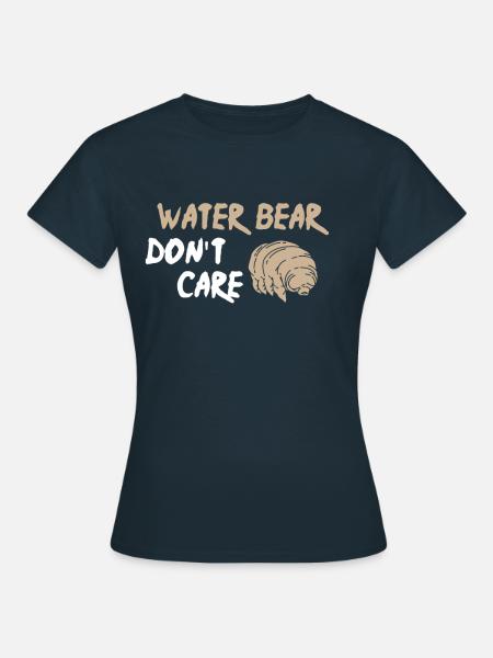 Tardigrade Water Bear Nie obchodzi mnie Water Bear - Dame-T-shirt - marineblå
