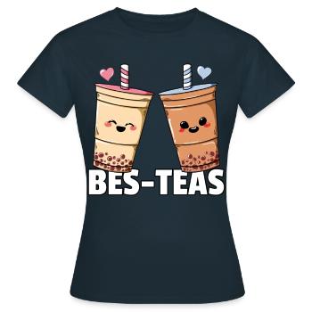Bubble Tea Pearl Milk Tea Boba Tea Milk Gift - Women's T-Shirt - navy - Front - AI Model Female 172 dark (172cm)