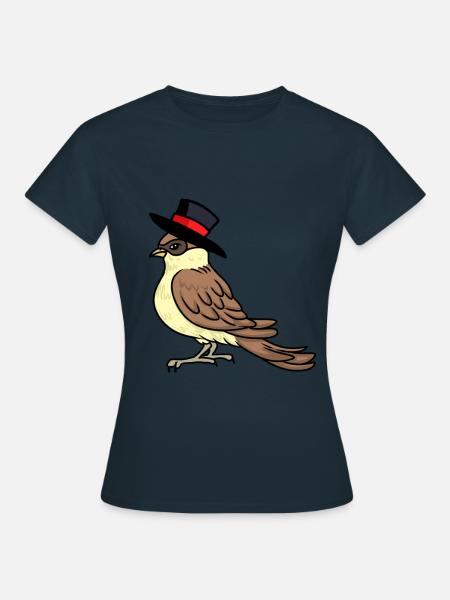 Vogel Spatz Sir Mister Kind Kinder Baby Vögel - Frauen T-Shirt - Navy