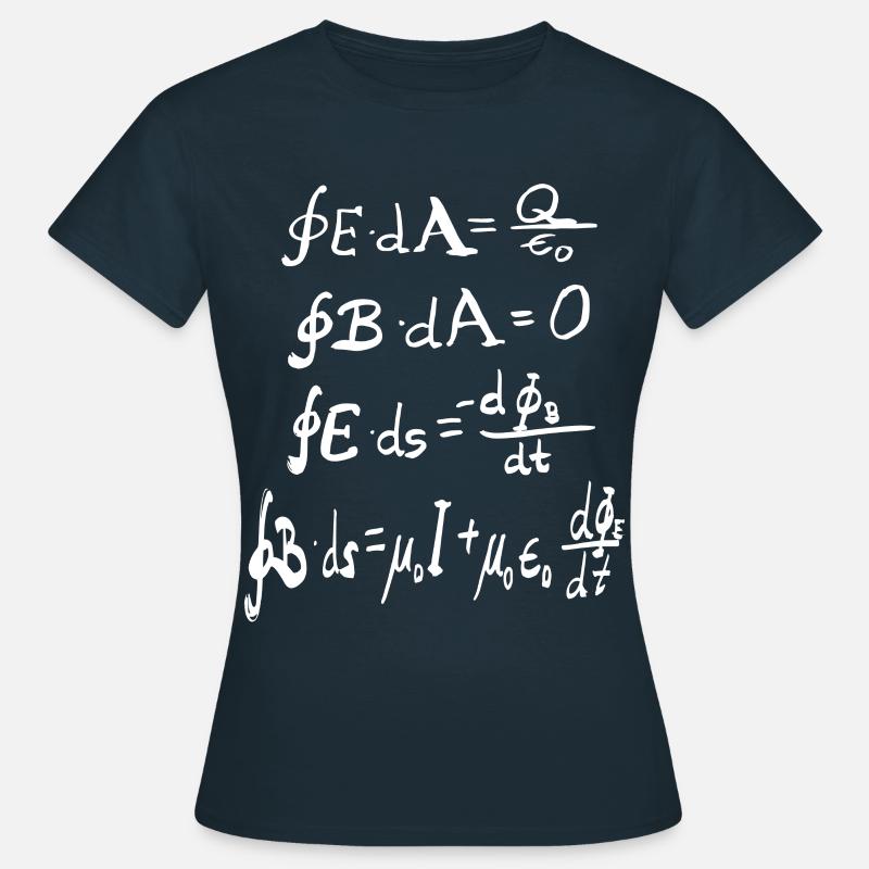 Electromagnetism Maxwell equations - Women's T-Shirt - navy