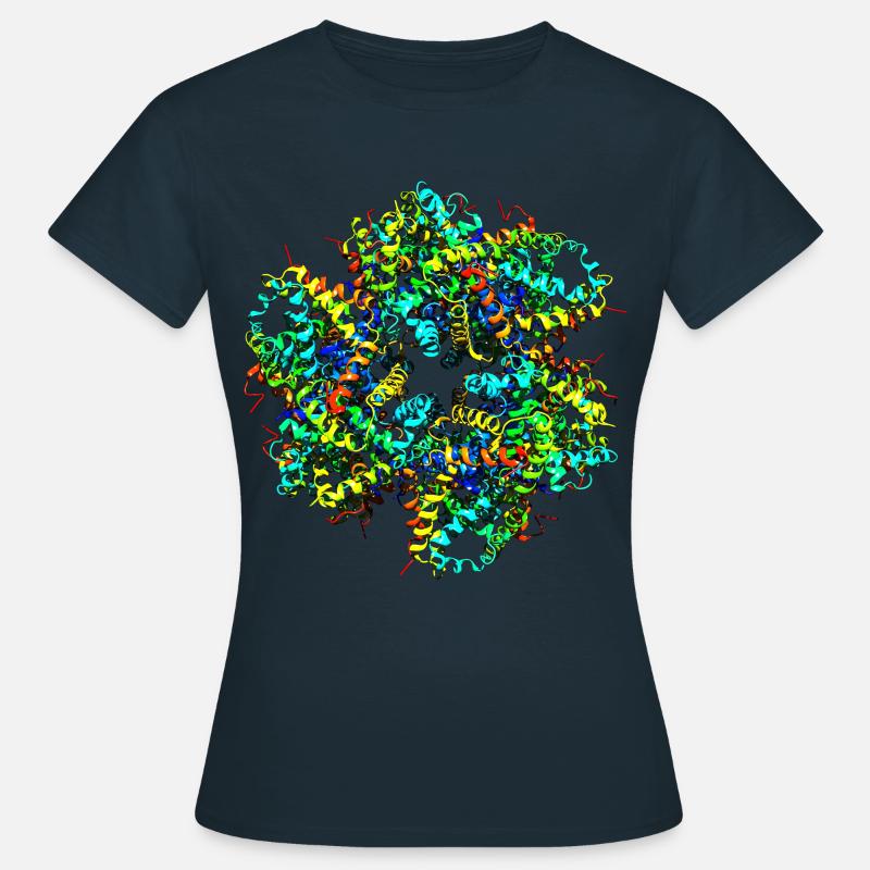Cool Protein Molecule Chemistry Nerd Hemoglobin - Women's T-Shirt - navy