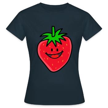 Baies de fraise aux fruits - T-shirt Femme - marine - Devant - AI Model Female 172 dark (172cm)