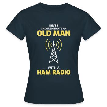 Amateur Ham Radio Funny Gift - T-shirt Femme - marine - Devant - AI Model Female 172 dark (172cm)