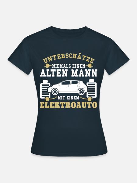 Unterschätze niemals einen alten Mann - Frauen T-Shirt - Navy