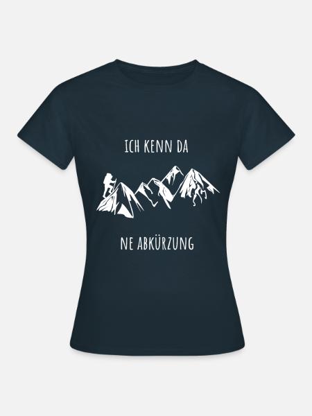 Wandern Abkürzung - Frauen T-Shirt - Navy