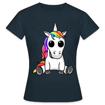 Außerirdisches Einhorn Rausch Alien Drogen Extase - Frauen T-Shirt - Navy - Vorne - AI Model Female 172 dark (172cm)