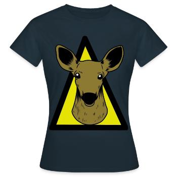 Chevreuils Animaux sauvages Chasse au cerf rouge Chasseurs Chasse au cerf - T-shirt Femme - marine - Devant - AI Model Female 172 dark (172cm)
