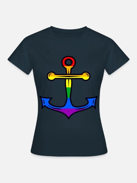 Anker LGBT Gay Pride - Frauen T-Shirt - Navy
