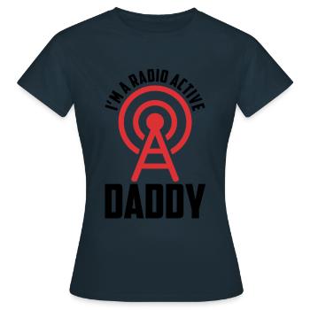 Radio Active Daddy Amateur Ham Radio Operator Dad - Women's T-Shirt - navy - Front - AI Model Female 172 dark (172cm)
