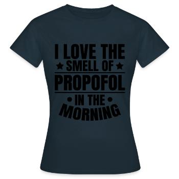 Geruch Von Propofol Anästhesist Anästhesie - Frauen T-Shirt - Navy - Vorne - AI Model Female 172 dark (172cm)