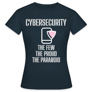 Cybersecurity - IT-Sicherheit Informatiker - Frauen T-Shirt - Navy - Vorne - AI Model Female 172 dark (172cm)