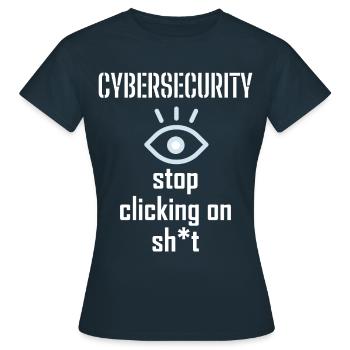Cybersécurité - Informaticiens en sécurité des TI - T-shirt Femme - marine - Devant - AI Model Female 172 dark (172cm)