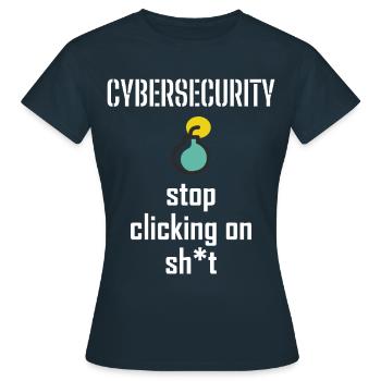 Cybersécurité - Informaticiens en sécurité des TI - T-shirt Femme - marine - Devant - AI Model Female 172 dark (172cm)