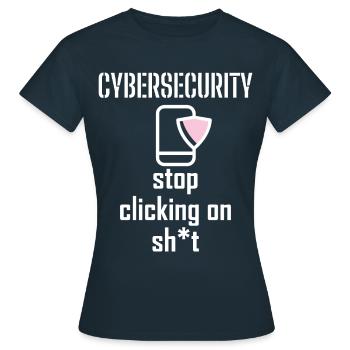 Cybersécurité - Informaticiens en sécurité des TI - T-shirt Femme - marine - Devant - AI Model Female 172 dark (172cm)