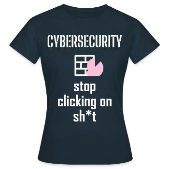 Cybersécurité - Informaticiens en sécurité des TI - T-shirt Femme - marine - Devant - AI Model Female 172 dark (172cm)