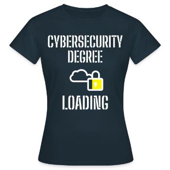 Cybersécurité - Informaticiens en sécurité des TI - T-shirt Femme - marine - Devant - AI Model Female 172 dark (172cm)