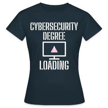Cybersécurité - Informaticiens en sécurité des TI - T-shirt Femme - marine - Devant - AI Model Female 172 dark (172cm)