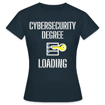 Cybersécurité - Informaticiens en sécurité des TI - T-shirt Femme - marine - Devant - AI Model Female 172 dark (172cm)