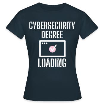 Cybersécurité - Informaticiens en sécurité des TI - T-shirt Femme - marine - Devant - AI Model Female 172 dark (172cm)