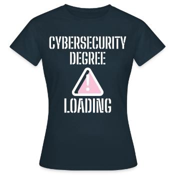 Cybersecurity - IT-Sicherheit Informatiker - Frauen T-Shirt - Navy - Vorne - AI Model Female 172 dark (172cm)