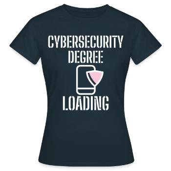 Cybersecurity - IT-Sicherheit Informatiker - Frauen T-Shirt - Navy - Vorne - AI Model Female 172 dark (172cm)