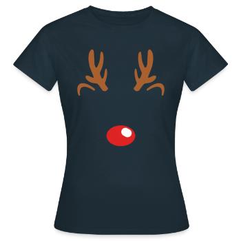 Contour des rennes - T-shirt Femme - marine - Devant - AI Model Female 172 dark (172cm)