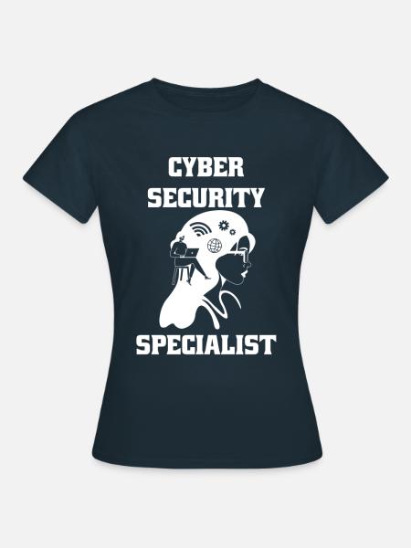 Cybersecurity - IT-Sicherheit Informatiker - Frauen T-Shirt - Navy