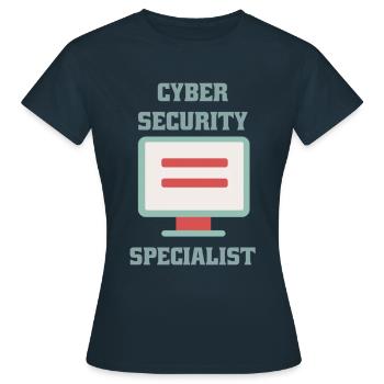 Cybersécurité - Informaticien de sécurité informatique - T-shirt Femme - marine - Devant - AI Model Female 172 dark (172cm)