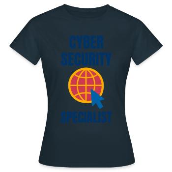 Cybersecurity - IT-Sicherheit Informatiker - Frauen T-Shirt - Navy - Vorne - AI Model Female 172 dark (172cm)