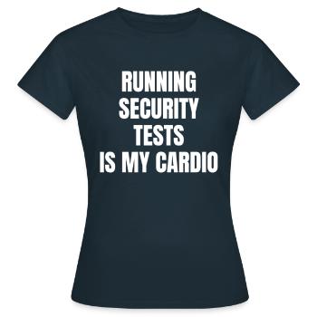 Cybersecurity - IT-Sicherheit Informatiker - Frauen T-Shirt - Navy - Vorne - AI Model Female 172 dark (172cm)