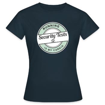 Cybersécurité - Informaticien de sécurité informatique - T-shirt Femme - marine - Devant - AI Model Female 172 dark (172cm)