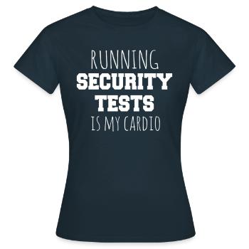 Cybersecurity - IT-Sicherheit Informatiker - Frauen T-Shirt - Navy - Vorne - AI Model Female 172 dark (172cm)