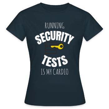 Cybersecurity - IT-Sicherheit Informatiker - Frauen T-Shirt - Navy - Vorne - AI Model Female 172 dark (172cm)