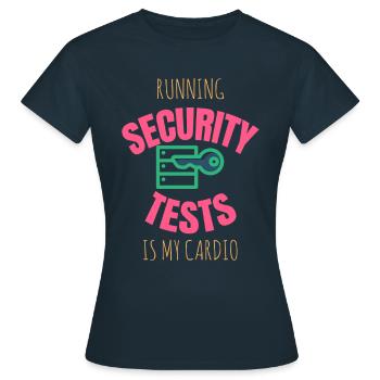 Cybersécurité - Informaticien de sécurité informatique - T-shirt Femme - marine - Devant - AI Model Female 172 dark (172cm)