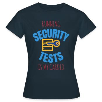 Cybersécurité - Informaticien de sécurité informatique - T-shirt Femme - marine - Devant - AI Model Female 172 dark (172cm)