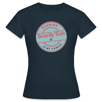 Cybersecurity - IT-Sicherheit Informatiker - Frauen T-Shirt - Navy - Vorne - AI Model Female 172 dark (172cm)