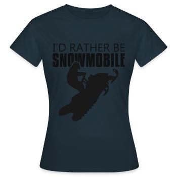 I would rather - Women's T-Shirt - navy - Front - AI Model Female 172 dark (172cm)
