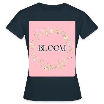 Bloom - Women's T-Shirt - navy - Front - AI Model Female 172 dark (172cm)
