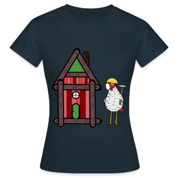 Artisan poulailler poulailler construire constructeur - T-shirt Femme - marine - Devant - AI Model Female 172 dark (172cm)