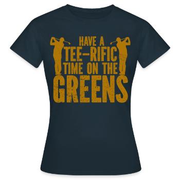 Golf - Golfclub Goldspieler Birdie Elite Luxus - Frauen T-Shirt - Navy - Vorne - AI Model Female 172 dark (172cm)