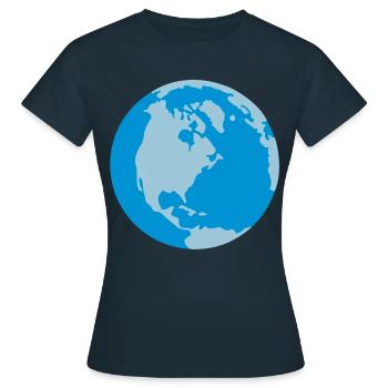 Globe - Women's T-Shirt - navy - Front - AI Model Female 172 dark (172cm)