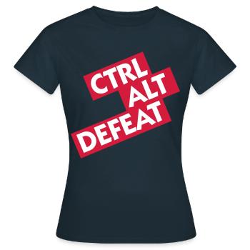 Ctrl Alt Défaite - T-shirt Femme - marine - Devant - AI Model Female 172 dark (172cm)