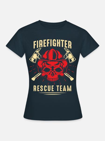 Feuerwehrmann Rettungs Team - Frauen T-Shirt - Navy