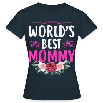 Idée cadeau de mère pour la fête des mères Meilleure mère - T-shirt Femme - marine - Devant - AI Model Female 172 dark (172cm)