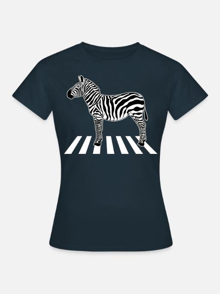 Cooles Zebra Zebrastreifen Tier Humor - Dame-T-shirt - marineblå