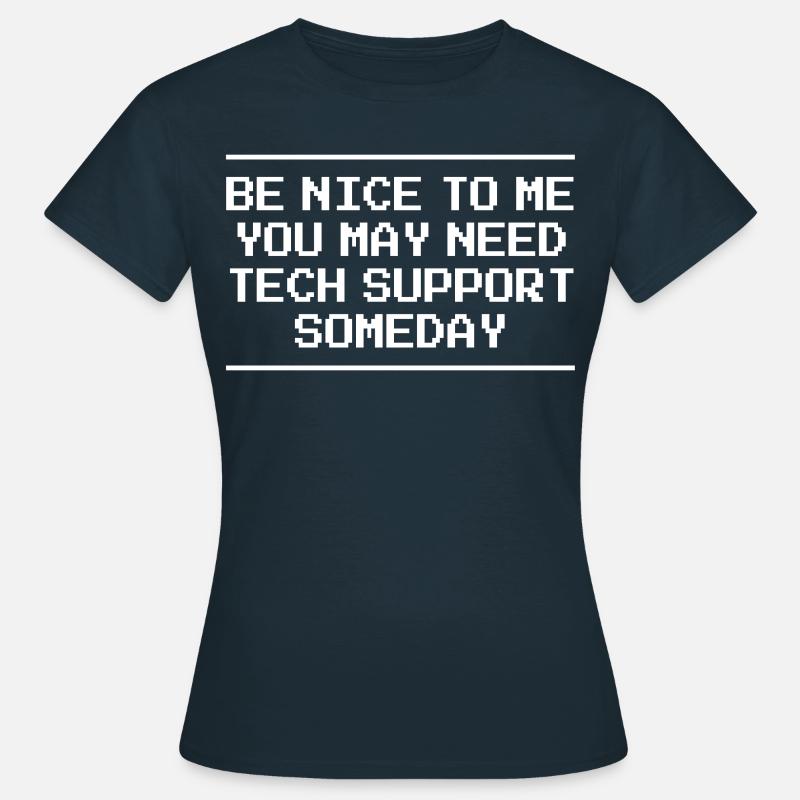 Tech Support Informatik Computer IT Technik - Frauen T-Shirt - Navy