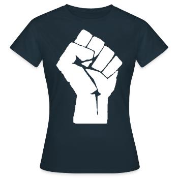 Black Lives Matter Black Power - Women's T-Shirt - navy - Front - AI Model Female 172 dark (172cm)