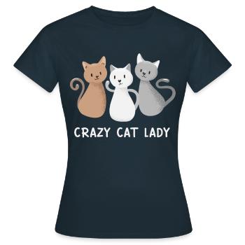 Crazy Cat Lady - Women's T-Shirt - navy - Front - AI Model Female 172 dark (172cm)