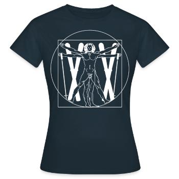 Da Vinci Skier skis d’hiver Skis d’hiver - T-shirt Femme - marine - Devant - AI Model Female 172 dark (172cm)